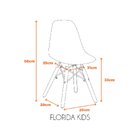 Cadeira Infantil Eames Braço Polipropileno Base Madeira Eiffe