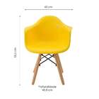 Cadeira Infantil Eiffel Com Braço Amarela