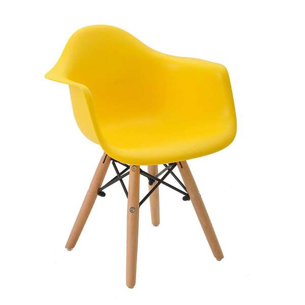 Cadeira Infantil Eiffel Com Braço Amarela