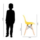 Cadeira Infantil Eiffel Pés Palito Maravilha Móveis Amarela