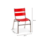 Cadeira Infantil Em Alumínio Polido - Vermelho