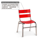 Cadeira Infantil Em Alumínio Polido - Vermelho