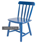Cadeira Infantil Em Madeira - Acabamento Laqueado Azul