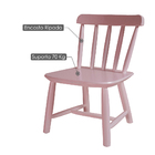 Cadeira Infantil Em Madeira - Acabamento Laqueado Rosa