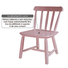 Cadeira Infantil Em Madeira - Acabamento Laqueado Rosa