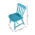 Cadeira Infantil Em Madeira Azul