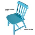Cadeira Infantil Em Madeira Azul