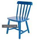 Cadeira Infantil Em Madeira Maciça Azul