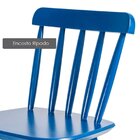 Cadeira Infantil Em Madeira Maciça Azul