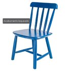 Cadeira Infantil Em Madeira Maciça Azul