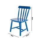 Cadeira Infantil Em Madeira Maciça Azul