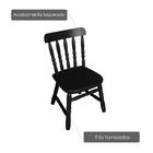 Cadeira Infantil Em Madeira Torneada - Laca Preta