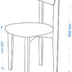 Cadeira Infantil Escola Refeitório Base Madeira Assento E Enc