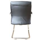 Cadeira Interlocutor Em Couro Pu Pel-107-1 Preta Pelegrin