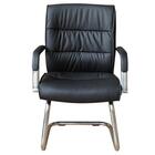 Cadeira Interlocutor Em Couro Pu Pel-107-1 Preta Pelegrin