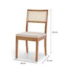 Cadeira Íris Linho Creme E Amêndoa