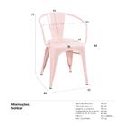 Cadeira Iron Tolix Com Apoio De Braços - Industrial - Aço - V