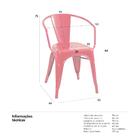 Cadeira Iron Tolix Com Apoio De Braços - Industrial - Aço - V