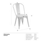 Cadeira Iron Tolix Com Assento De Madeira Rústica Clara - Alu