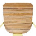 Cadeira Iron Tolix Com Assento De Madeira Rústica Clara - Vin