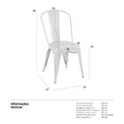 Cadeira Iron Tolix Design Industrial Cozinha Bar Prata