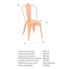 Cadeira Iron Tolix Design Industrial Jantar Cozinha Casa Lara