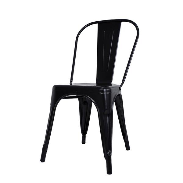 Cadeira Iron Tolix Design Industrial Jantar Cozinha Casa Preto