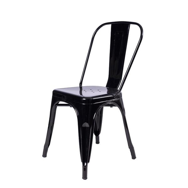 Cadeira Iron Tolix Design Indutrial Jantar Cozinha Preto Semi