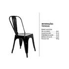 Cadeira Iron Tolix Design Indutrial Jantar Cozinha Preto Semi