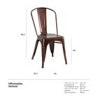 Cadeira Iron Tolix - Industrial - Metal - Vintage - Bronze