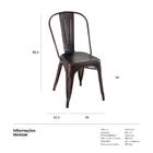 Cadeira Iron Tolix - Industrial - Metal - Vintage - Bronze An