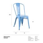 Cadeira Iron Tolix - Metal - Design Industrial - Vintage - Az