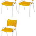 Cadeira Iso Base Branco, Igreja,  Escola, Escritório - Amarel