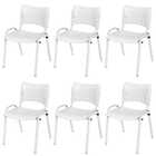Cadeira Iso Base Branco Igreja, Escola, Escritório - Branco K