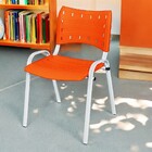 Cadeira Iso Base Branco Igreja, Escola, Escritório - Laranja