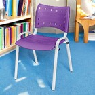 Cadeira Iso Base Branco Igreja, Escola, Escritório - Violeta