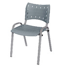 Cadeira Iso Base Cinza Escola, Escritório Cinza