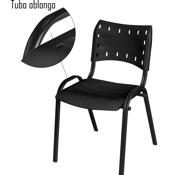 Cadeira Iso Base Cinza Escola, Escritório Violeta