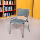 Cadeira Iso Base Cinza Igreja, Escola, Escritório - Cinza - K