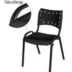 Cadeira Iso Base Preto Escola, Escritório Vermelho Kit 10 Un