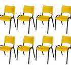 Cadeira Iso Base Preto Igreja, Escola, Escritório - Amarelo K