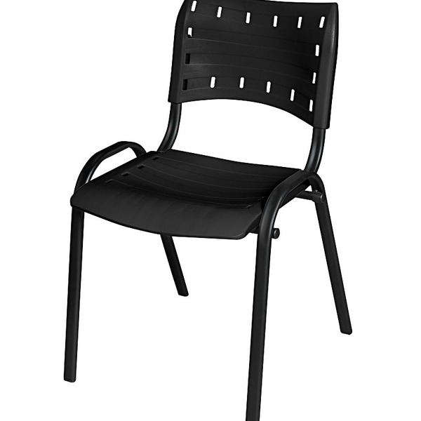 Cadeira Iso Base Preto Igreja, Escola, Escritório - Preto  1