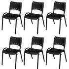 Cadeira Iso Base Preto Igreja, Escola, Escritório - Preto  Ki