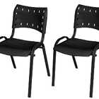 Cadeira Iso Base Preto Igreja, Escola, Escritório - Preto - K