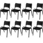 Cadeira Iso Base Preto Igreja, Escola, Escritório - Preto Kit