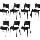 Cadeira Iso Base Preto Igreja, Escola, Escritório - Preto Kit