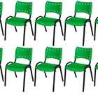 Cadeira Iso Base Preto Igreja, Escola, Escritório - Verde - K