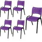 Cadeira Iso Base Preto Igreja, Escola, Escritório - Violeta K