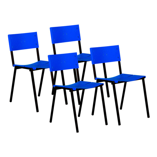 Cadeira Iso Color Empilhavel 4un  Azul