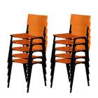 Cadeira Iso Empilhavel 10un  Laranja